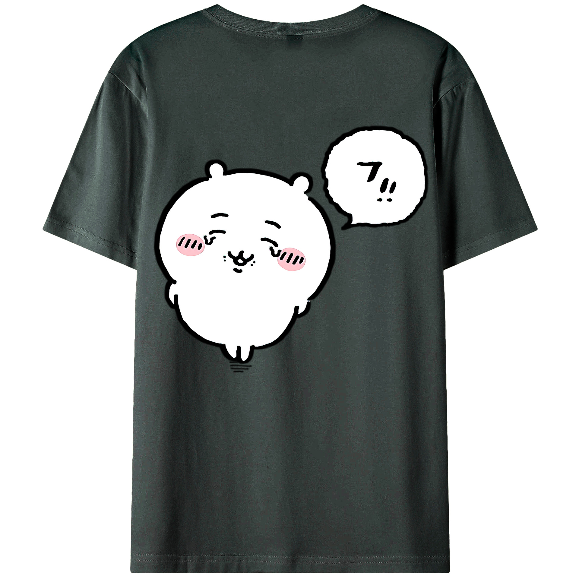 （画像用） ちいかわ ちいかわ Chii-kawa chiikawa 綿100％ メンズ半袖Tシャツ（バックプリント） 通気性